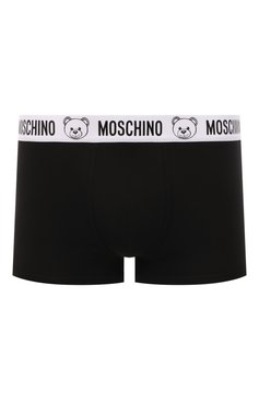 Мужские хлопковые боксеры MOSCHINO черного цвета, арт. A1313/4406 | Фото 1 (Кросс-КТ: бельё; Материал сплава: Проставлено; Нос: Не проставлено; Материал внешний: Хлопок; Мужское Кросс-КТ: Трусы)