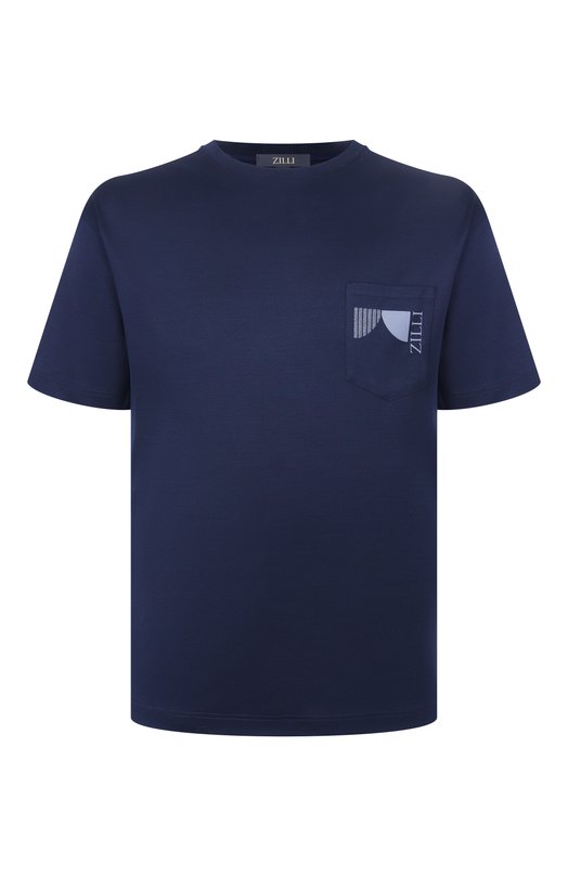 Хлопковая футболка Zilli TSR03RM0100VZBPL0_001 Синий TSR03RM0100VZBPL0_001