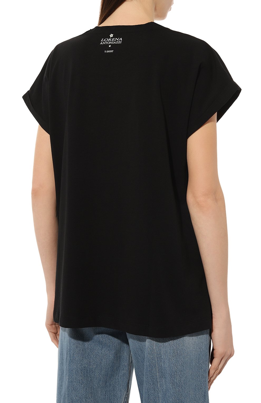 Хлопковая футболка LORENA ANTONIAZZI, арт. P2308TS25A/9999, фото 4