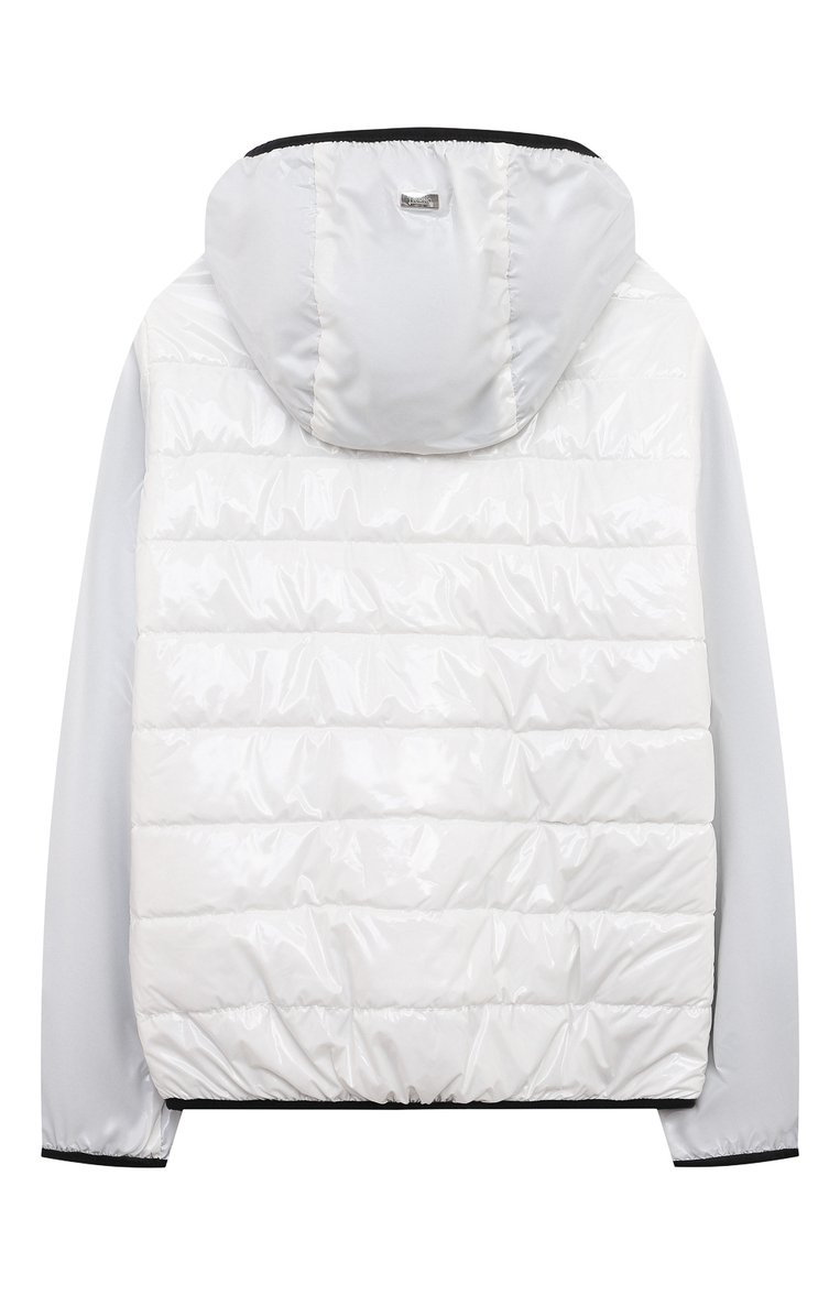 Детская утепленная куртка HERNO белого цвета, арт. GI000011X/12220/10A-14A | Фото 2 (Материал подклада: Синтетический материал; Рукава: Длинные; Материал внешний: Синтетический материал; Кросс-КТ: Утепленные, Демисезон; Ростовка одежда: 10 - 11 лет | 140 - 146см, 16 лет | 164 см, 12 лет | 152 см)
