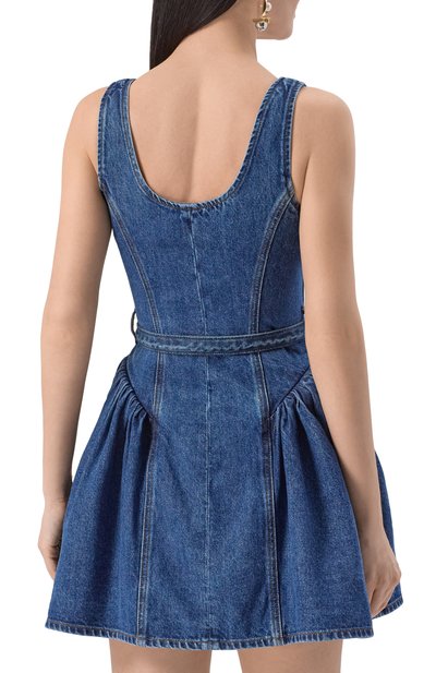 Джинсовое платье SELF-PORTRAIT синего цвета по цене 48050 руб., арт. RS25800SBL, фото 4 Джинсовое платье SELF-PORTRAIT, арт. RS25800SBL, фото 4