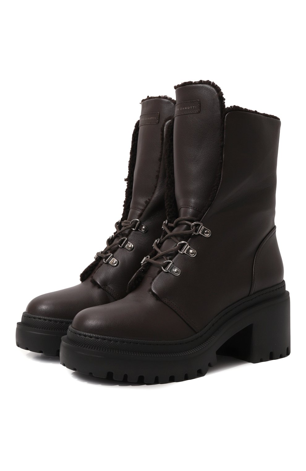 Кожаные ботинки poulonie 50 GIUSEPPE ZANOTTI DESIGN темно-коричневого цвета по цене 99500 руб., арт. I470001/004, фото 1 Кожаные ботинки poulonie 50 GIUSEPPE ZANOTTI DESIGN, арт. I470001/004, фото 1