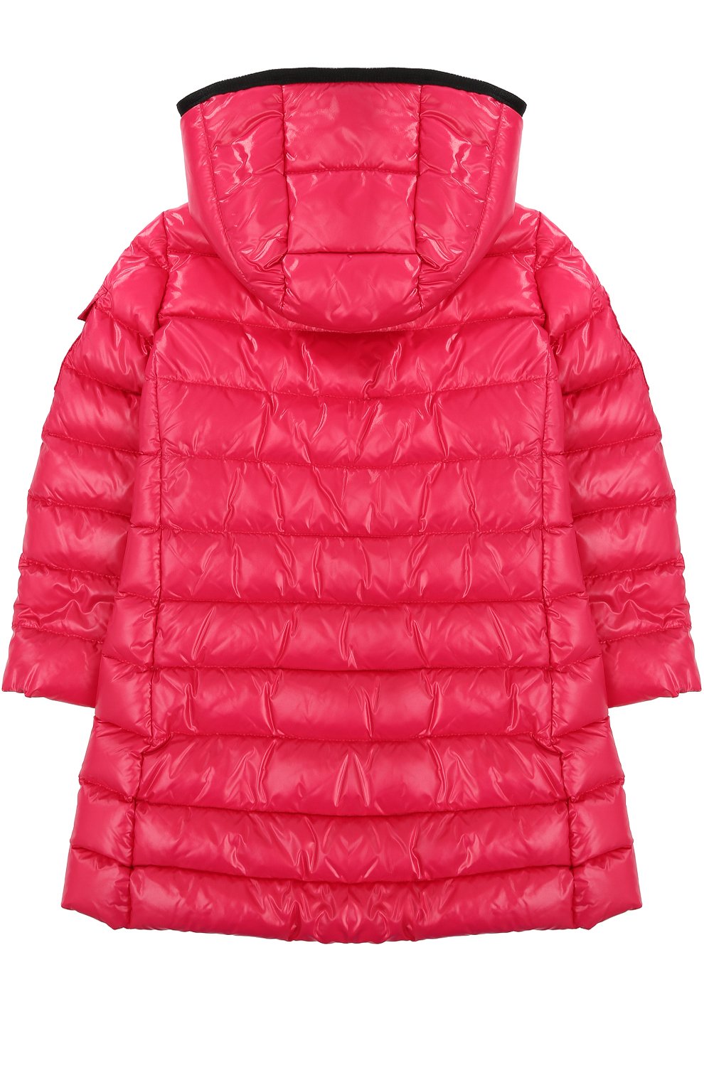 Пуховое пальто с контрастной отделкой и капюшоном MONCLER ENFANT, арт. C2-954-49900-05-68950/4-6A, фото 2
