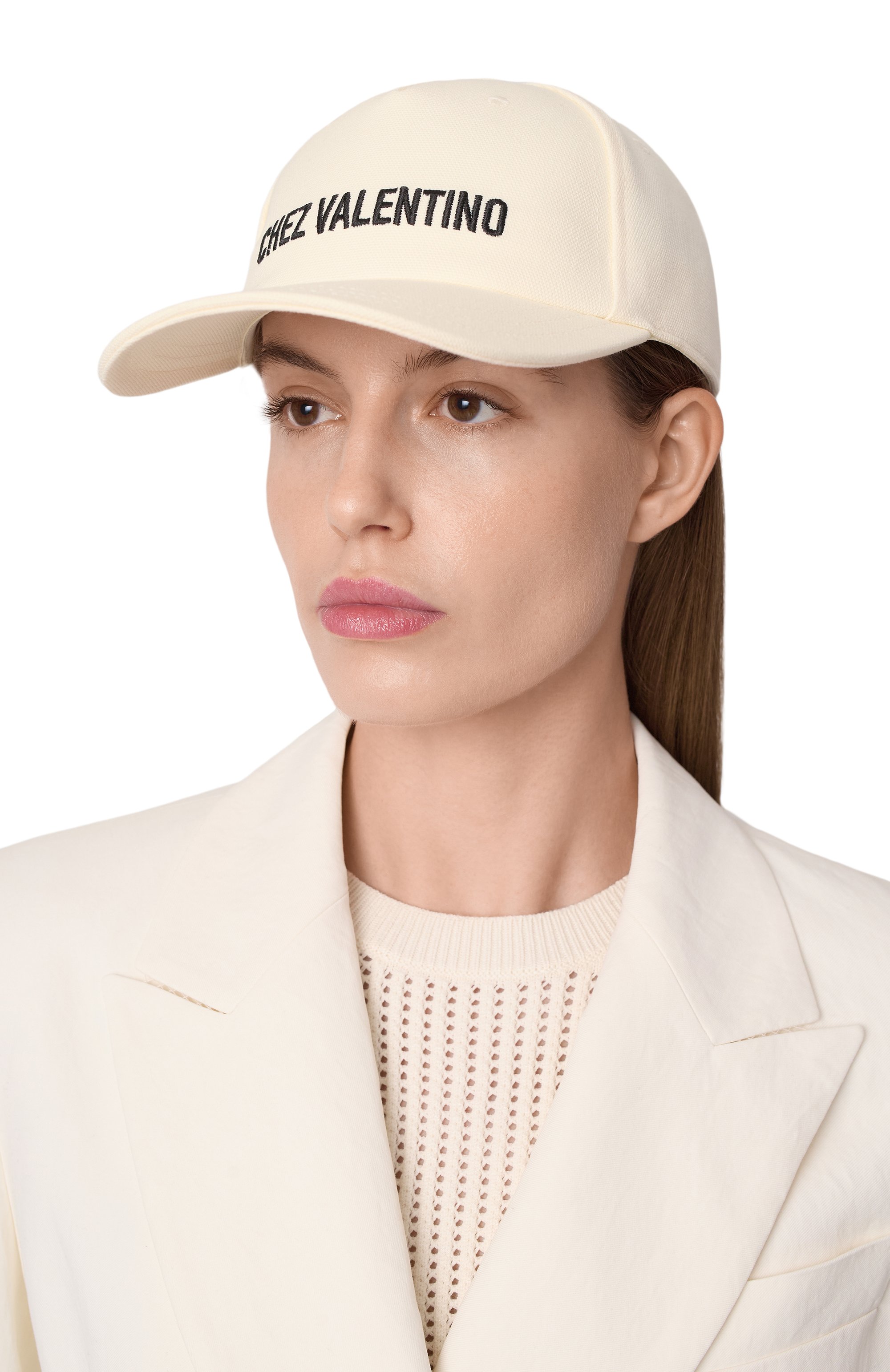 Хлопковая бейсболка VALENTINO кремового цвета по цене 45300 руб., арт. 6W2HDA41/FVH, фото 2 Хлопковая бейсболка VALENTINO, арт. 6W2HDA41/FVH, фото 2