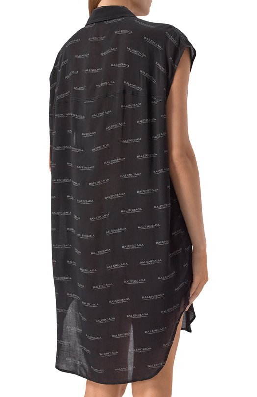 Платье из вискозы Balenciaga 831220/TSLA1 Чёрный  831220/TSLA1 Фото 4