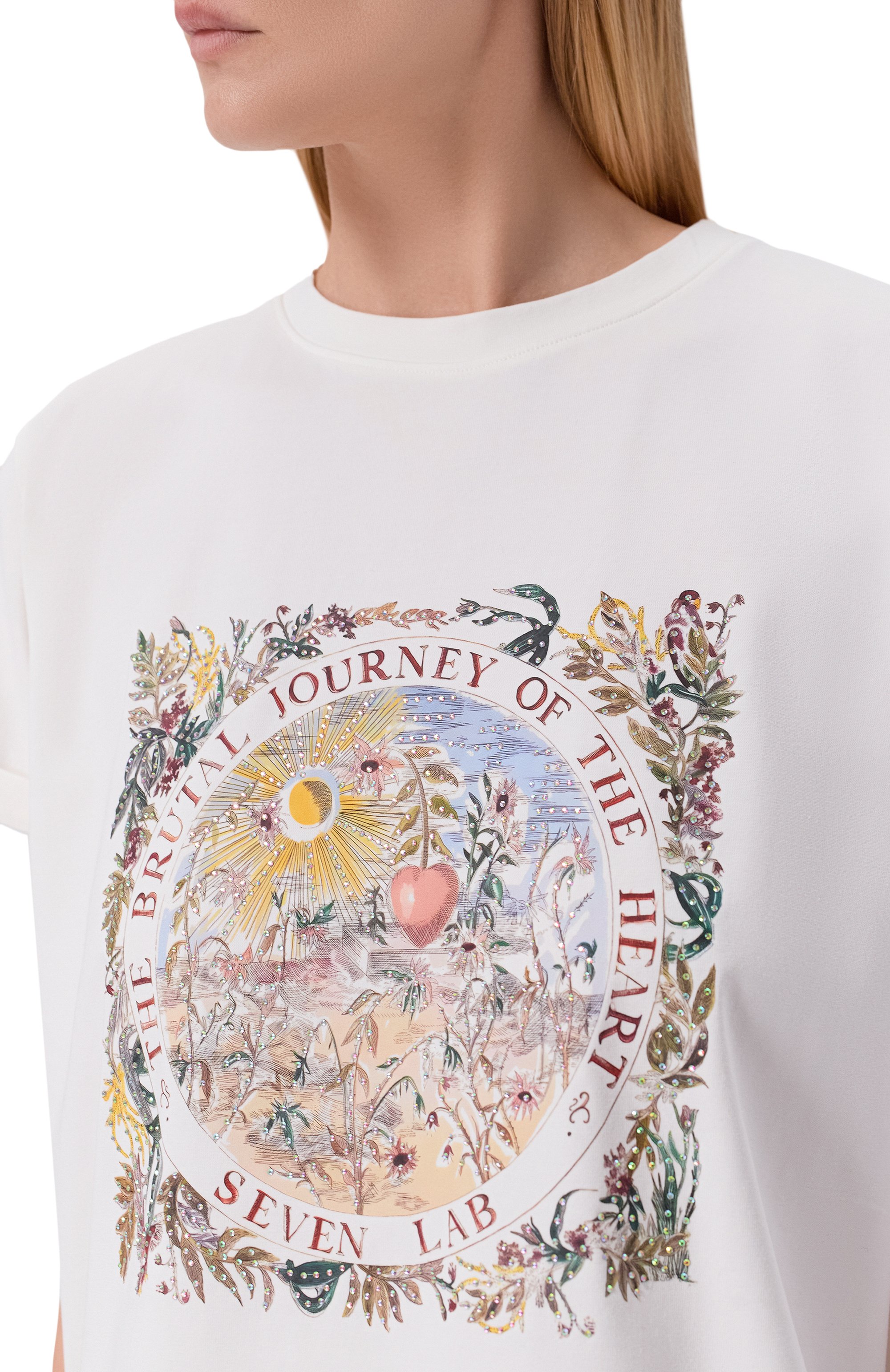 Хлопковая футболка SEVEN LAB белого цвета по цене 14280 руб., арт. CTR1.01.100.257.161, фото 5 Хлопковая футболка SEVEN LAB, арт. CTR1.01.100.257.161, фото 5