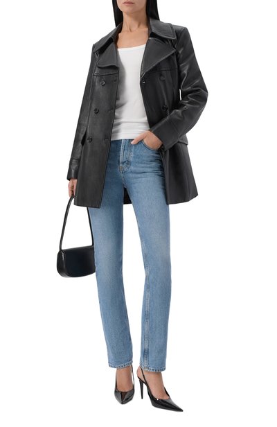 Кожаная куртка SAINT LAURENT черного цвета по цене 1060000 руб., арт. 876892/YCQT2, фото 2 Кожаная куртка SAINT LAURENT, арт. 876892/YCQT2, фото 2