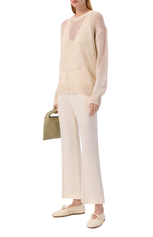 Кожаные балетки Rosa Mary-Jane Bottega Veneta 855866/VBSD0 Кремовый  855866/VBSD0 Фото 3