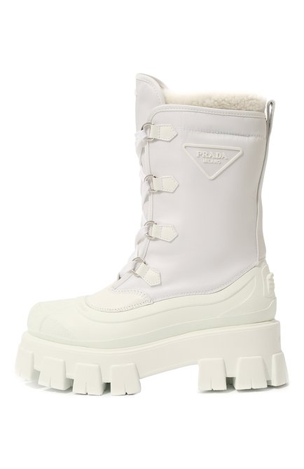 Женские комбинированные ботинки PRADA, арт. 1U501M-3LEO-F0009-ZF55