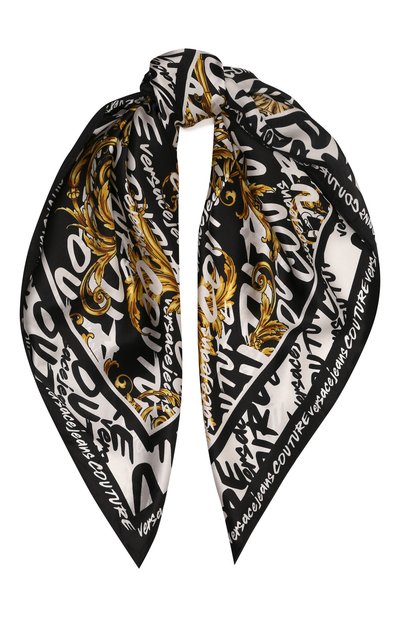 Шелковый платок VERSACE JEANS COUTURE, арт. 73HA7H02-F0ULARD SATIN L0G0 BRUSH/ZG113, фото 1