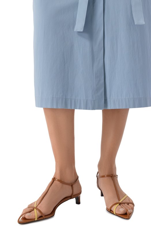 Кожаные босоножки Jil Sander J15WP0129/P6422 Коричневый  J15WP0129/P6422 Фото 2