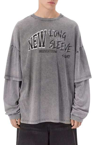 Хлопковый лонгслив DIEGO VENTURINO, арт. DVTS-MLCNEW-LS, фото 3