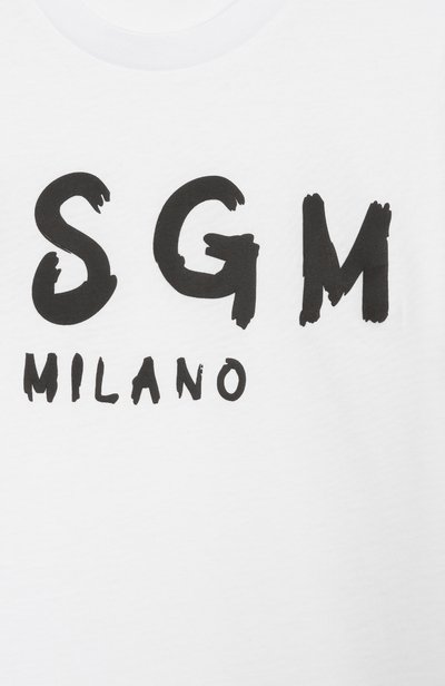 Хлопковая футболка MSGM KIDS, арт. F6MSJUTH010, фото 3