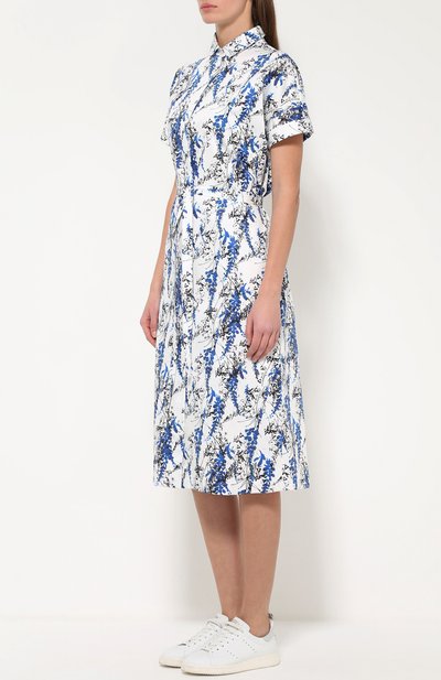 Приталенное платье-рубашка с поясом и ярким принтом KITON, арт. D41320/8N81, фото 2