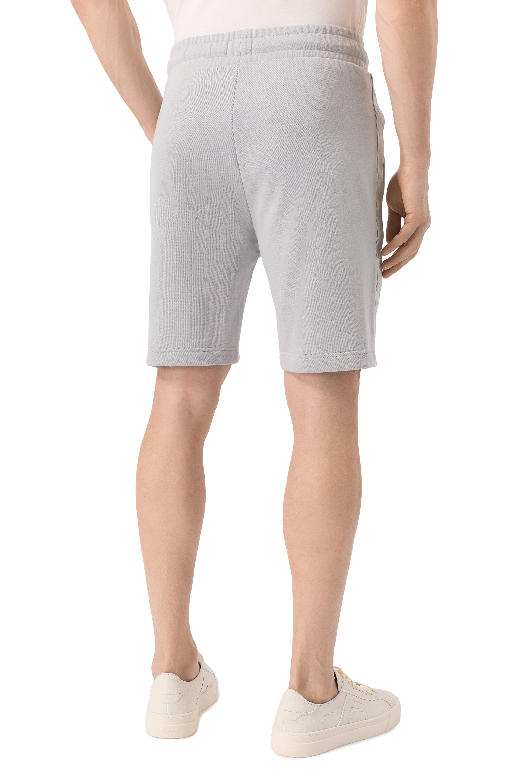 Хлопковые шорты HUGO светло-серого цвета по цене 13450 руб., арт. 50520492, фото 4 Хлопковые шорты HUGO, арт. 50520492, фото 4