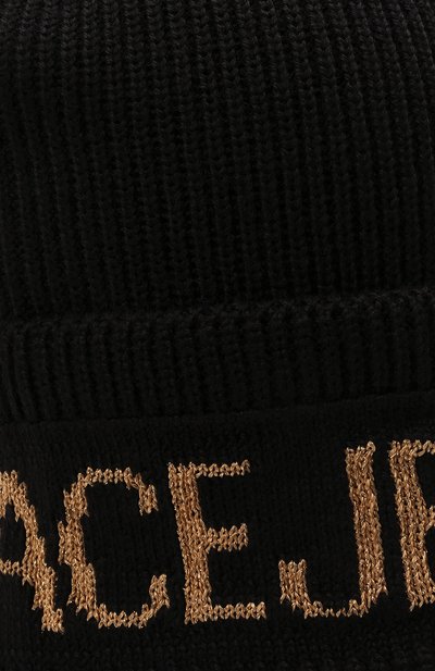 Шапка VERSACE JEANS COUTURE черного цвета по цене 9865 руб., арт. 71VAZK40-BIG BEANIE BASIC MACR0L0G0/ZG020, фото 4 Шапка VERSACE JEANS COUTURE, арт. 71VAZK40-BIG BEANIE BASIC MACR0L0G0/ZG020, фото 4