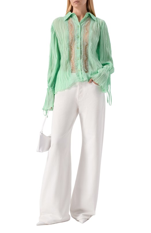 Блузка из вискозы Blumarine 2C466C Зелёный  2C466C Фото 2