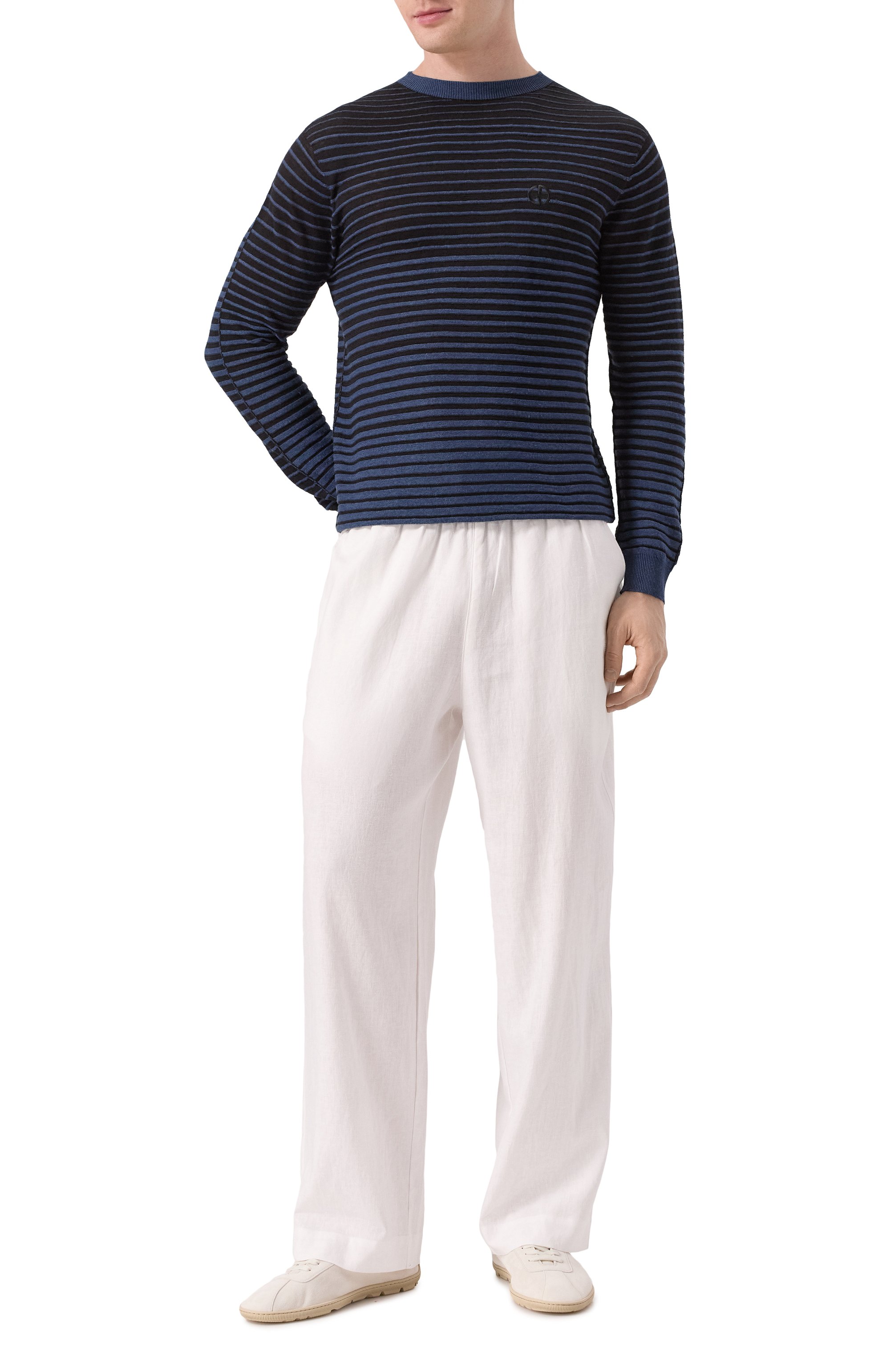 Джемпер изо льна и хлопка GIORGIO ARMANI, арт. GM000978/AF14548, фото 2