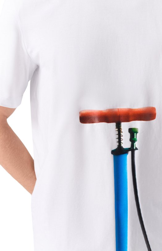 Хлопковая футболка MSGM 4040MM116D/267002 Белый  4040MM116D/267002 Фото 5