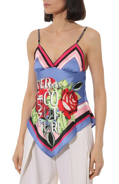 Топ VERSACE JEANS COUTURE разноцветного цвета по цене 22050 руб., арт. 74HAM225/NS230, фото 3 Топ VERSACE JEANS COUTURE, арт. 74HAM225/NS230, фото 3