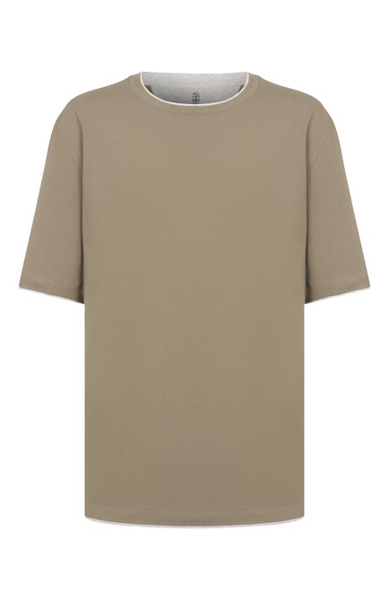 Мужская хлопковая футболка BRUNELLO CUCINELLI, арт. M0B137427W