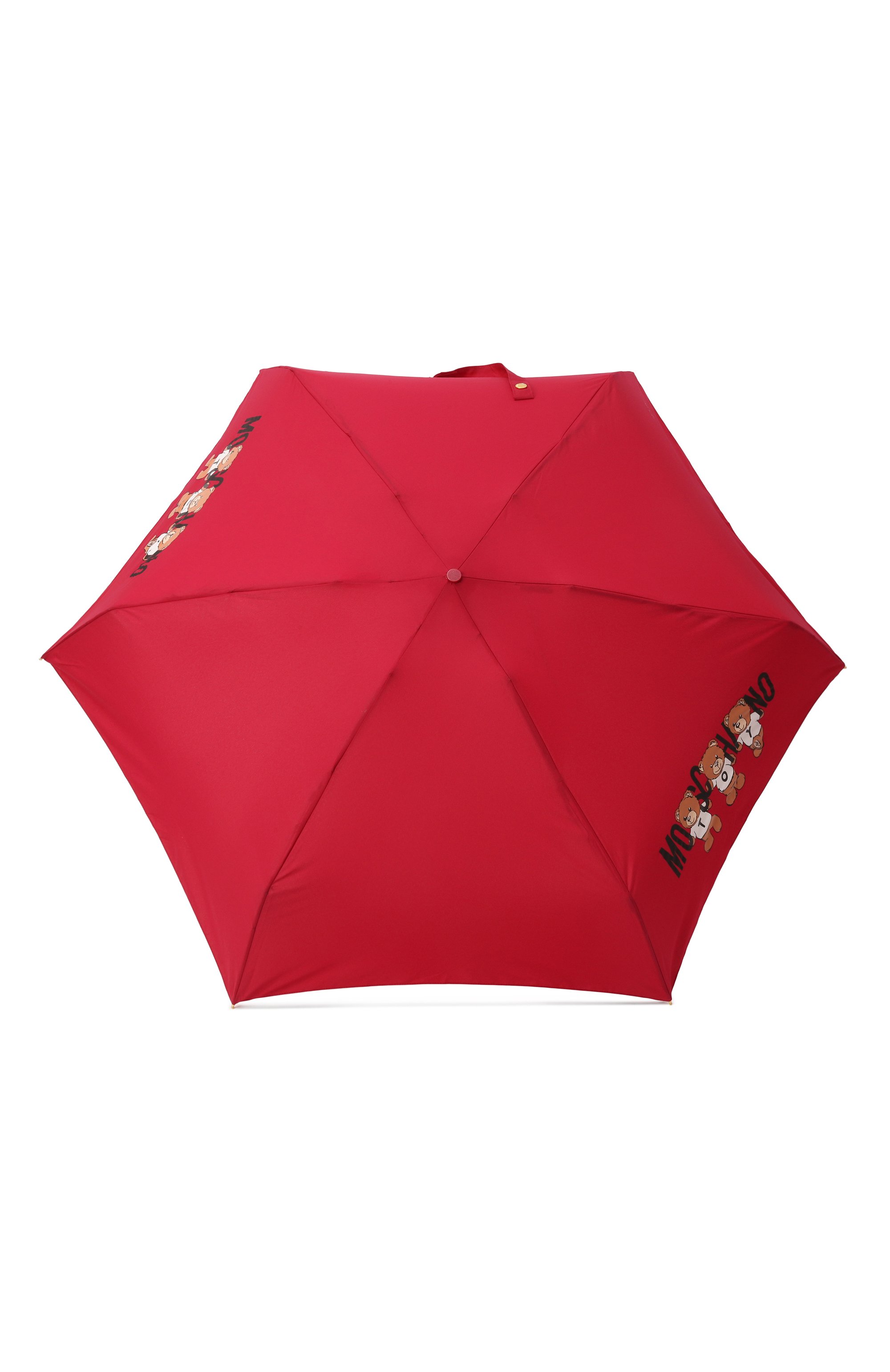 Складной зонт MOSCHINO красного цвета по цене 10750 руб., арт. 8425 SUPERMINI, фото 1 Складной зонт MOSCHINO, арт. 8425 SUPERMINI, фото 1