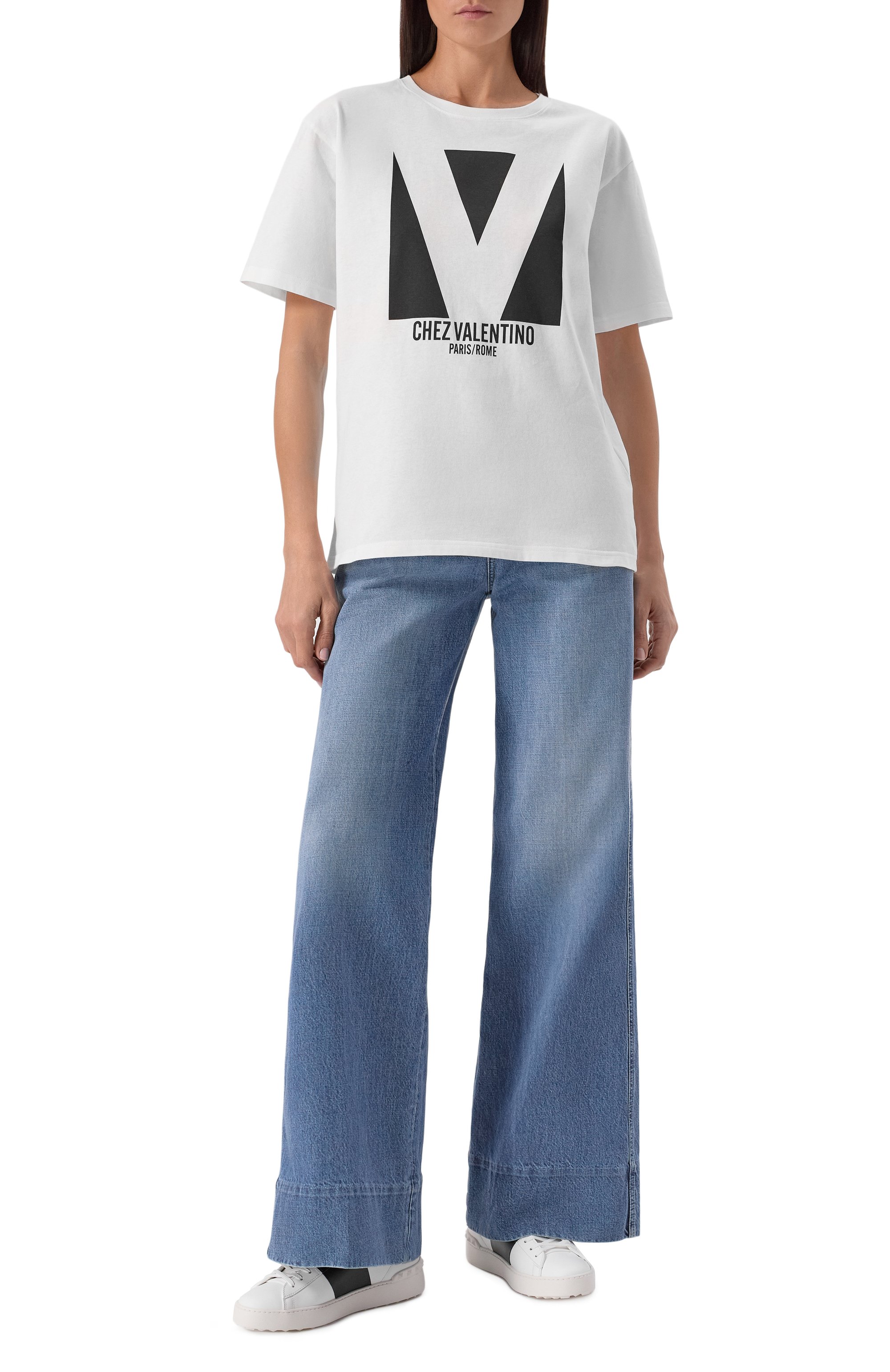 Хлопковая футболка VALENTINO, арт. 6B3MG24H95W, фото 2
