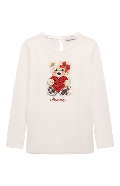 Хлопковый лонгслив MONNALISA, арт. 19D643