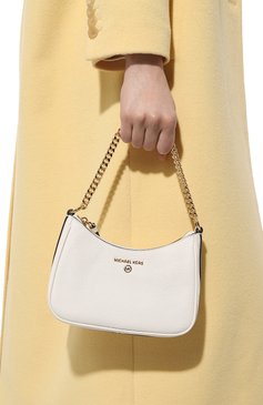 Женская сумка jet set charm MICHAEL MICHAEL KORS белого цвета, арт. 32F3GT9C1L/ | Фото 2 (Материал: Натуральная кожа; Материал сплава: Проставлено; Размер: mini; Драгоценные камни: Проставлено)