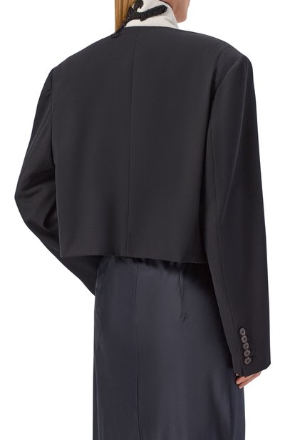 Шерстяной жакет DRIES VAN NOTEN черного цвета по цене 257000 руб., арт. 010419/3122, фото 4 Шерстяной жакет DRIES VAN NOTEN, арт. 010419/3122, фото 4
