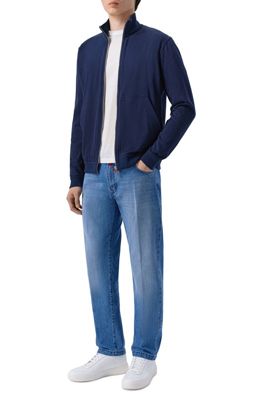 Кожаные кеды Kiton USSK060N01369 Белый  USSK060N01369 Фото 2