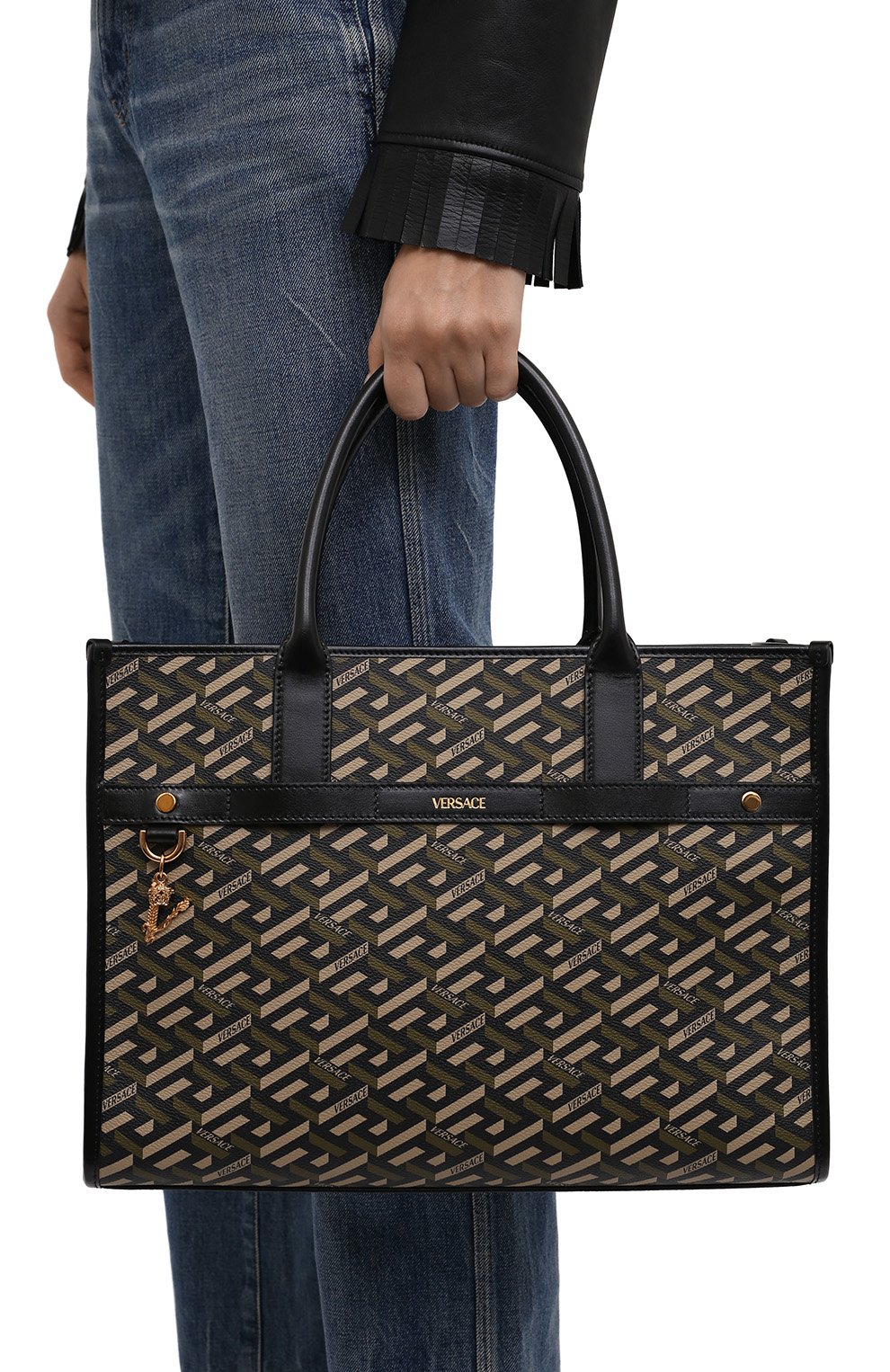 Сумка-тоут monogram VERSACE, арт. 1001855/1A01444, фото 4