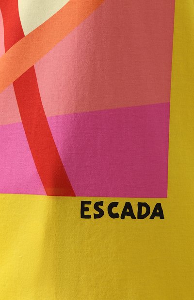 Хлопковая футболка ESCADA SPORT желтого цвета по цене 15350 руб., арт. 5029279, фото 5 Хлопковая футболка ESCADA SPORT, арт. 5029279, фото 5