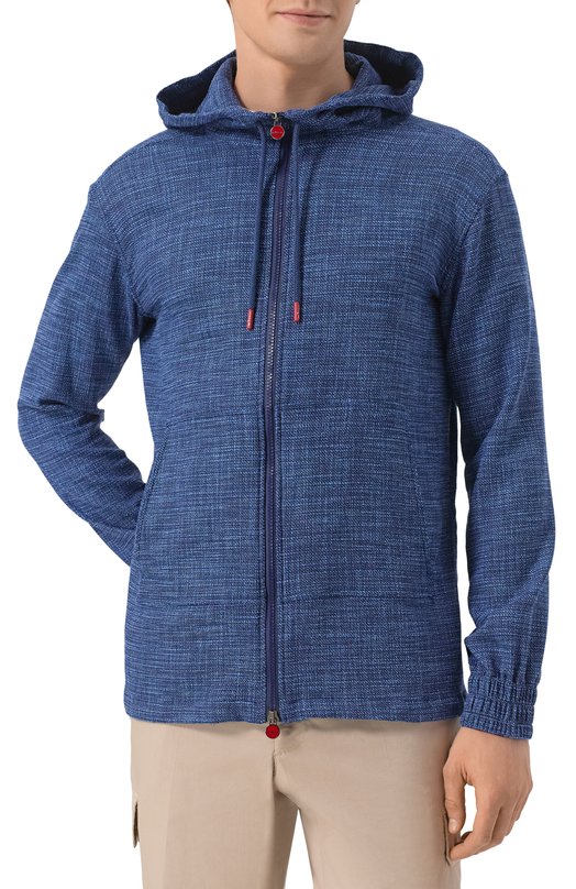 Толстовка из шерсти и шелка Kiton UMC010K0617E03 Синий  UMC010K0617E03 Фото 3