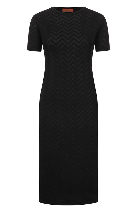 Платье из хлопка и вискозы Missoni DC26SG02/BK01H2 Чёрный DC26SG02/BK01H2