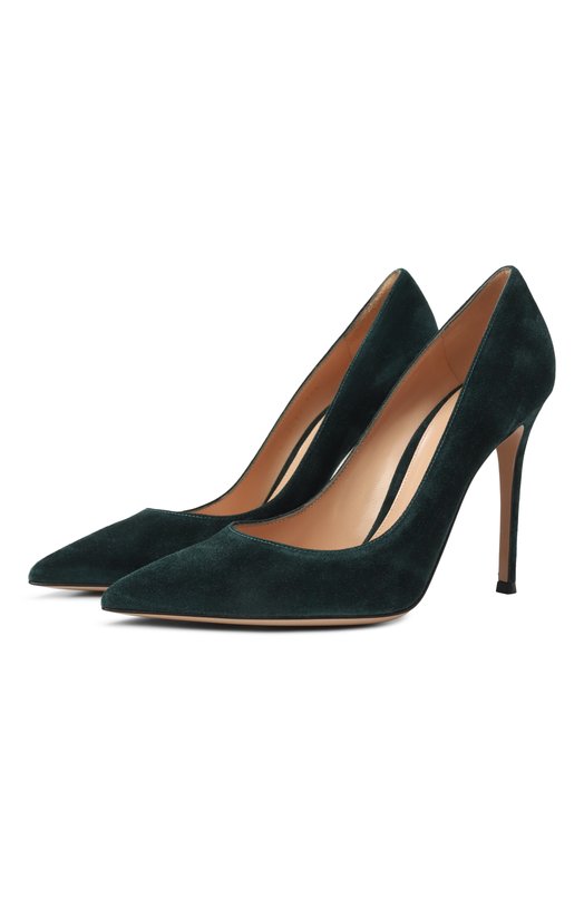 Замшевые туфли Gianvito 105 Gianvito Rossi G28470.15RIC.CAMHUNT Зелёный G28470.15RIC.CAMHUNT