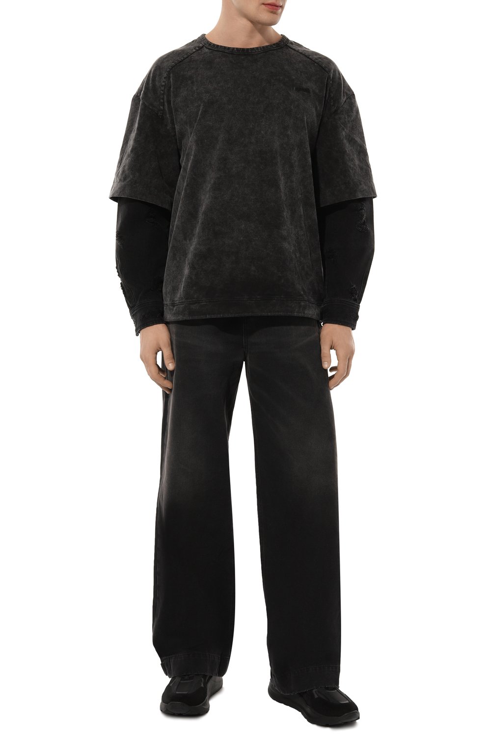 Комбинированные кроссовки BURBERRY черного цвета по цене 76550 руб., арт. 8071851, фото 2 Комбинированные кроссовки BURBERRY, арт. 8071851, фото 2