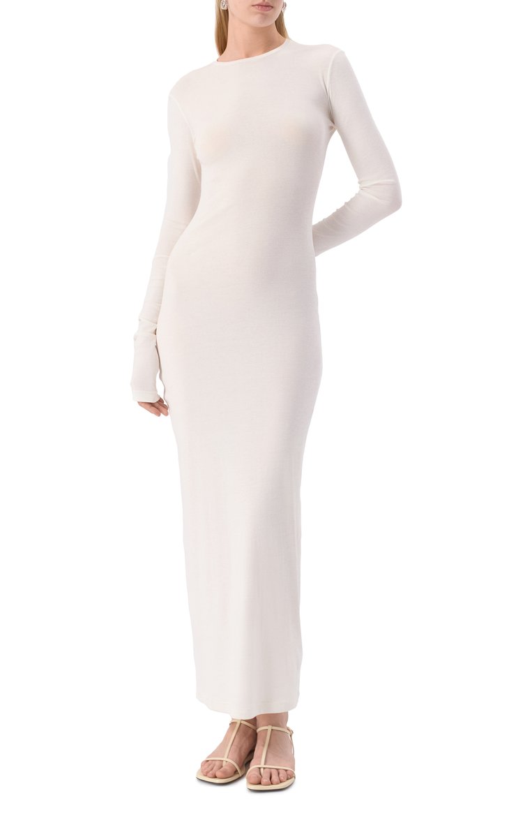 Женское комплект из трех платьев JIL SANDER разноцветного цвета, арт. J40FV0103/JTN357 | Фото 7 (Длина Ж (юбки, платья, шорты): Миди; Автоматизация ТО: Проставлено; Автоматизация состава: Проставлено; Рукава: Длинные; Материал внешний: Хлопок; Случай: Повседневный; Женское Кросс-КТ: Платье-одежда; Стили: Кэжуэл)