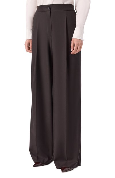Шерстяные брюки KITON темно-коричневого цвета по цене 258500 руб., арт. D61110K0107I, фото 3 Шерстяные брюки KITON, арт. D61110K0107I, фото 3