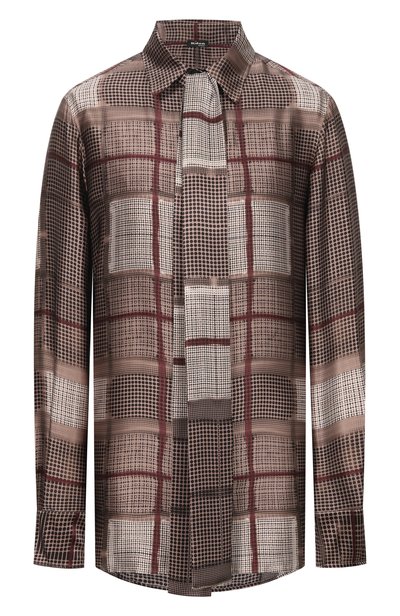 Женская атласная рубашка KITON, арт. D48407K0583I