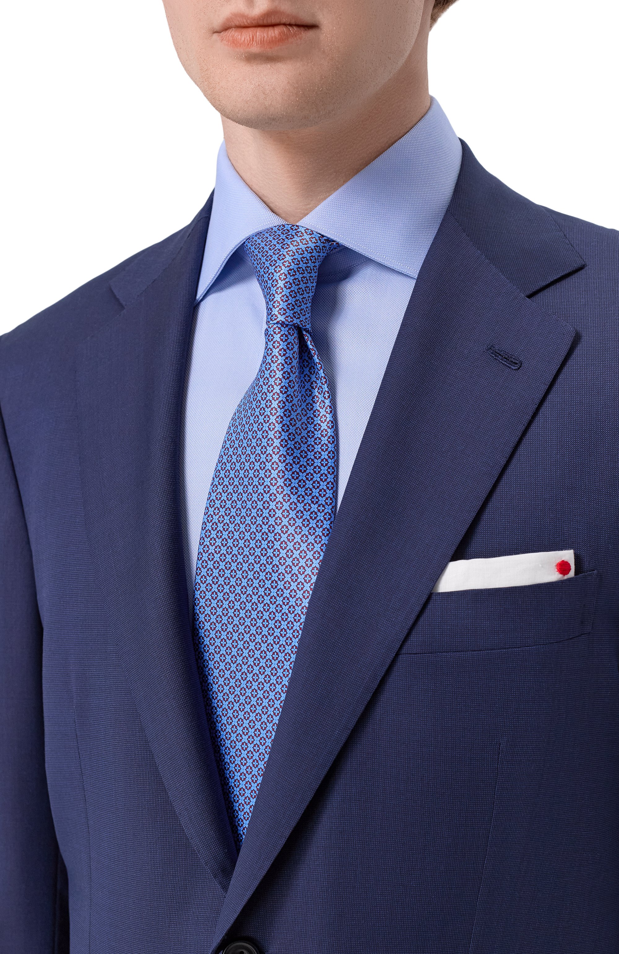 Шелковый галстук STEFANO RICCI голубого цвета по цене 34400 руб., арт. CXL/59028, фото 2 Шелковый галстук STEFANO RICCI, арт. CXL/59028, фото 2