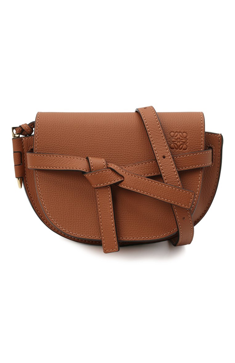 Женская сумка gate mini LOEWE коричневого цвета, арт. A650N46X02 | Фото 5 (Материал: Натуральная кожа; Сумки-технические: Сумки через плечо; Размер: mini; Ремень/цепочка: На ремешке; Драгоценные камни: Проставлено; Материал сплава: Проставлено)
