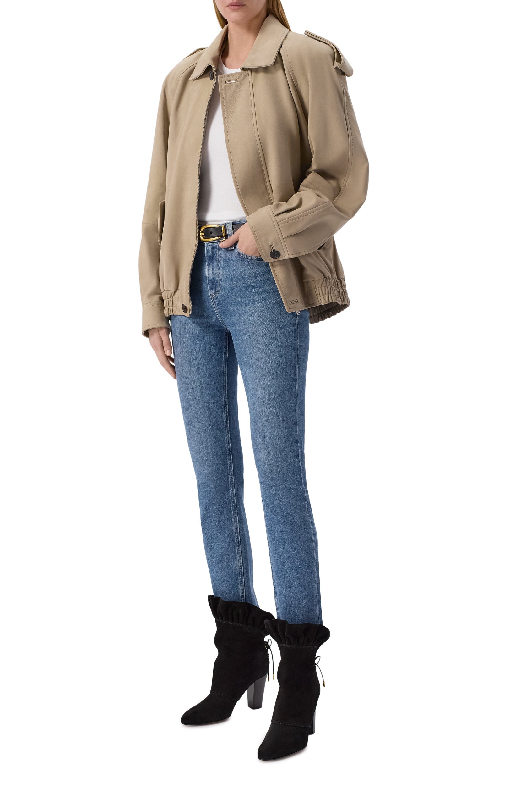 Замшевые ботильоны anouk CHLOÉ, арт. CH26W22GRY, фото 3