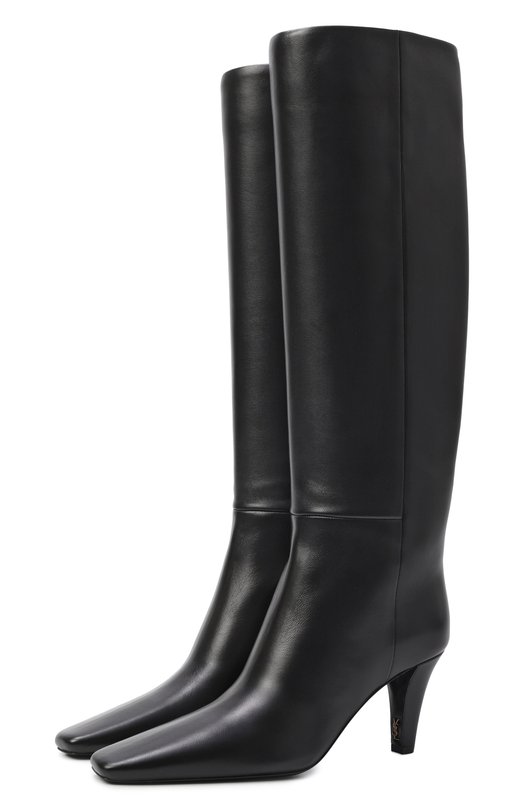 Кожаные сапоги Jill 75 Saint Laurent 839749/AAE6W Чёрный 839749/AAE6W