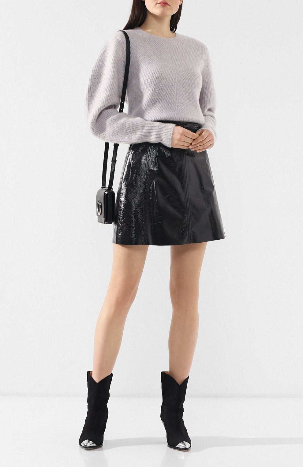 Кашемировый пуловер ISABEL MARANT серого цвета по цене 82250 руб., арт. PU0890-19P038I/SWINT0N, фото 2 Кашемировый пуловер ISABEL MARANT, арт. PU0890-19P038I/SWINT0N, фото 2