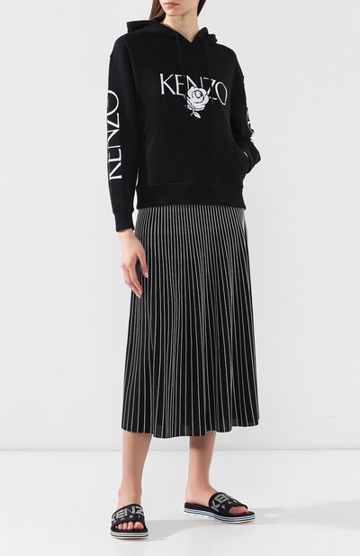 Хлопковое худи KENZO черного цвета по цене 29950 руб., арт. 2SW780952, фото 2 Хлопковое худи KENZO, арт. 2SW780952, фото 2