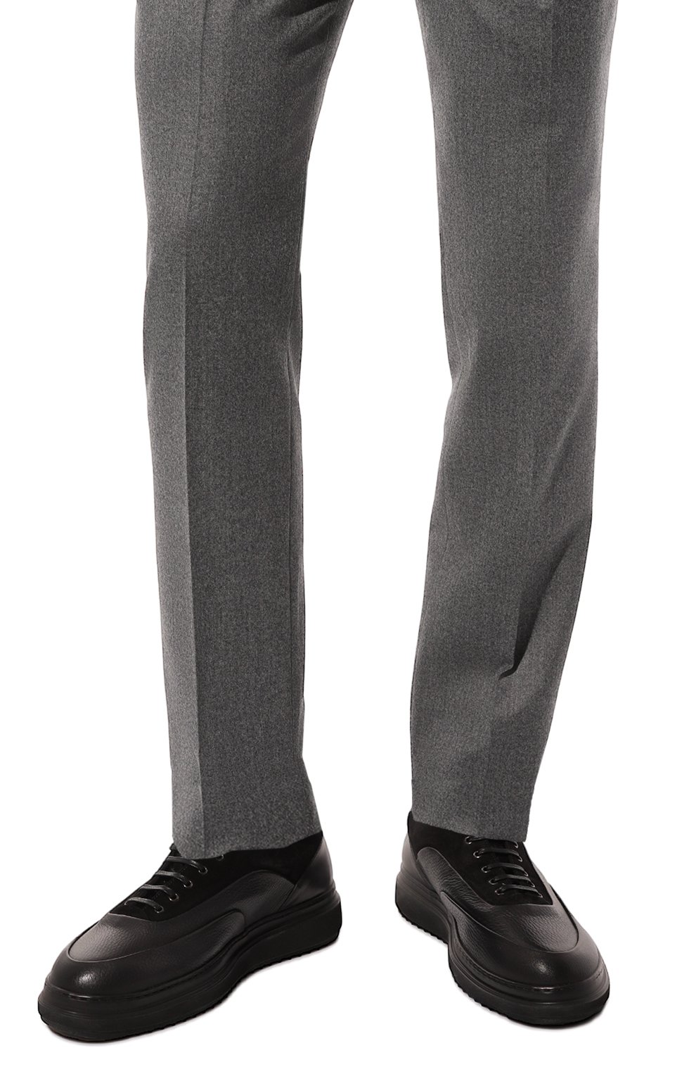 Кожаные кеды W.GIBBS, арт. 0325003/PIPER/VEL0UR W00LEN, фото 3