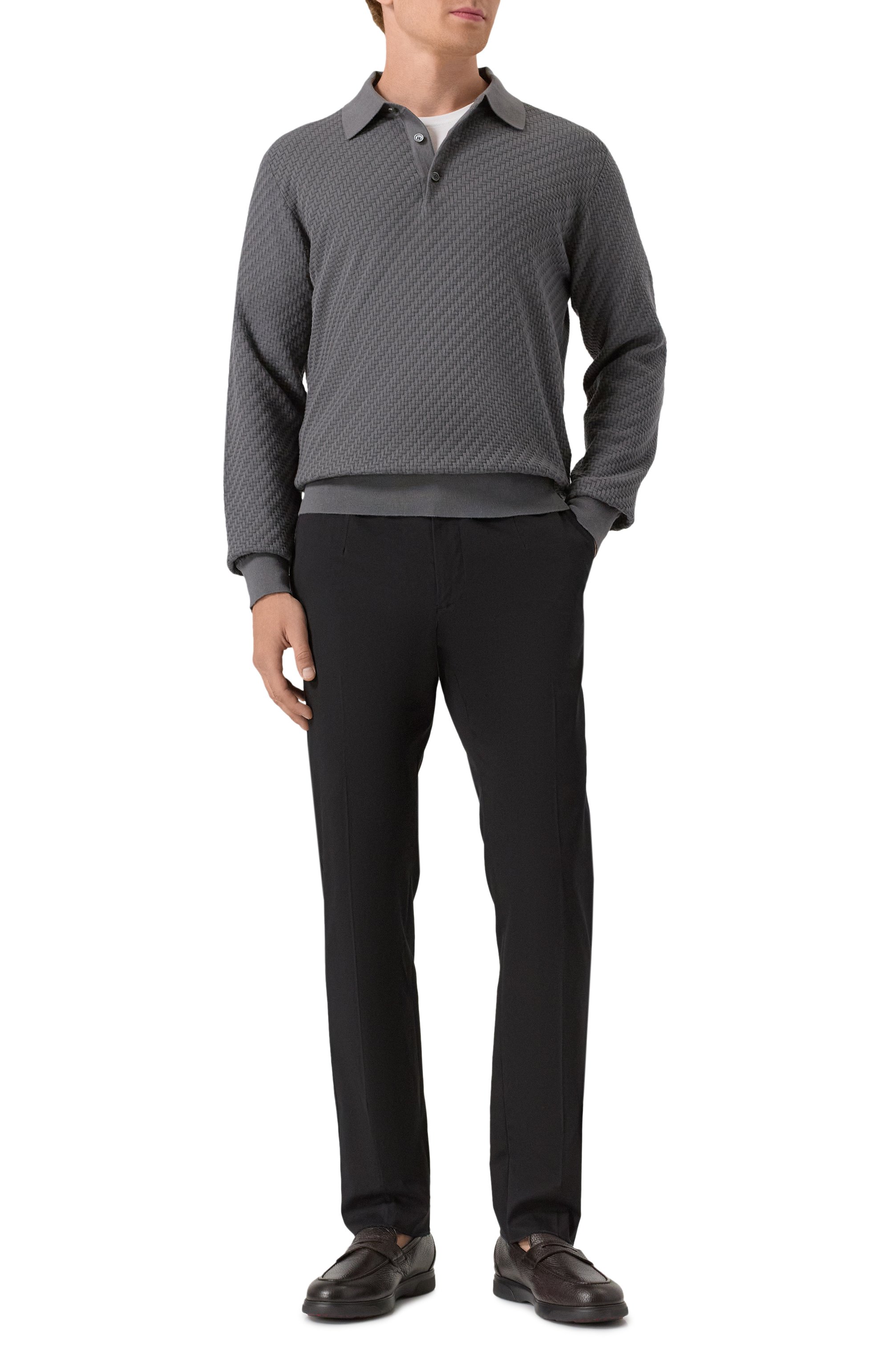 Поло из шелка и хлопка BRIONI, арт. UMR10L/PAK22, фото 2