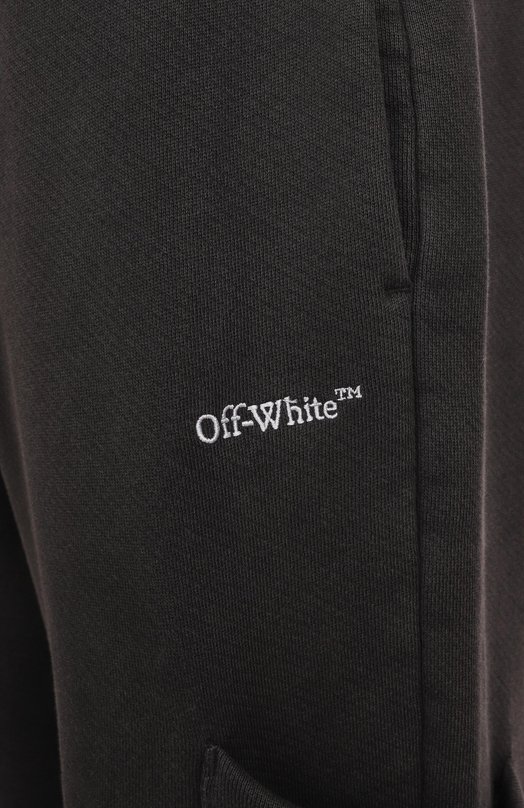 Хлопковые брюки-карго Off-White 0WCH025S25FLE0010701 Чёрный  0WCH025S25FLE0010701 Фото 6