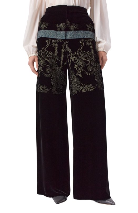 Бархатные брюки Giorgio Armani GW001563/AF21809 Чёрный  GW001563/AF21809 Фото 3